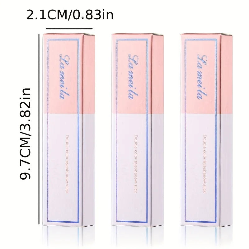 2-Pack Dual-Tone Eye Shadow Stick Waterproof Long-Lasting