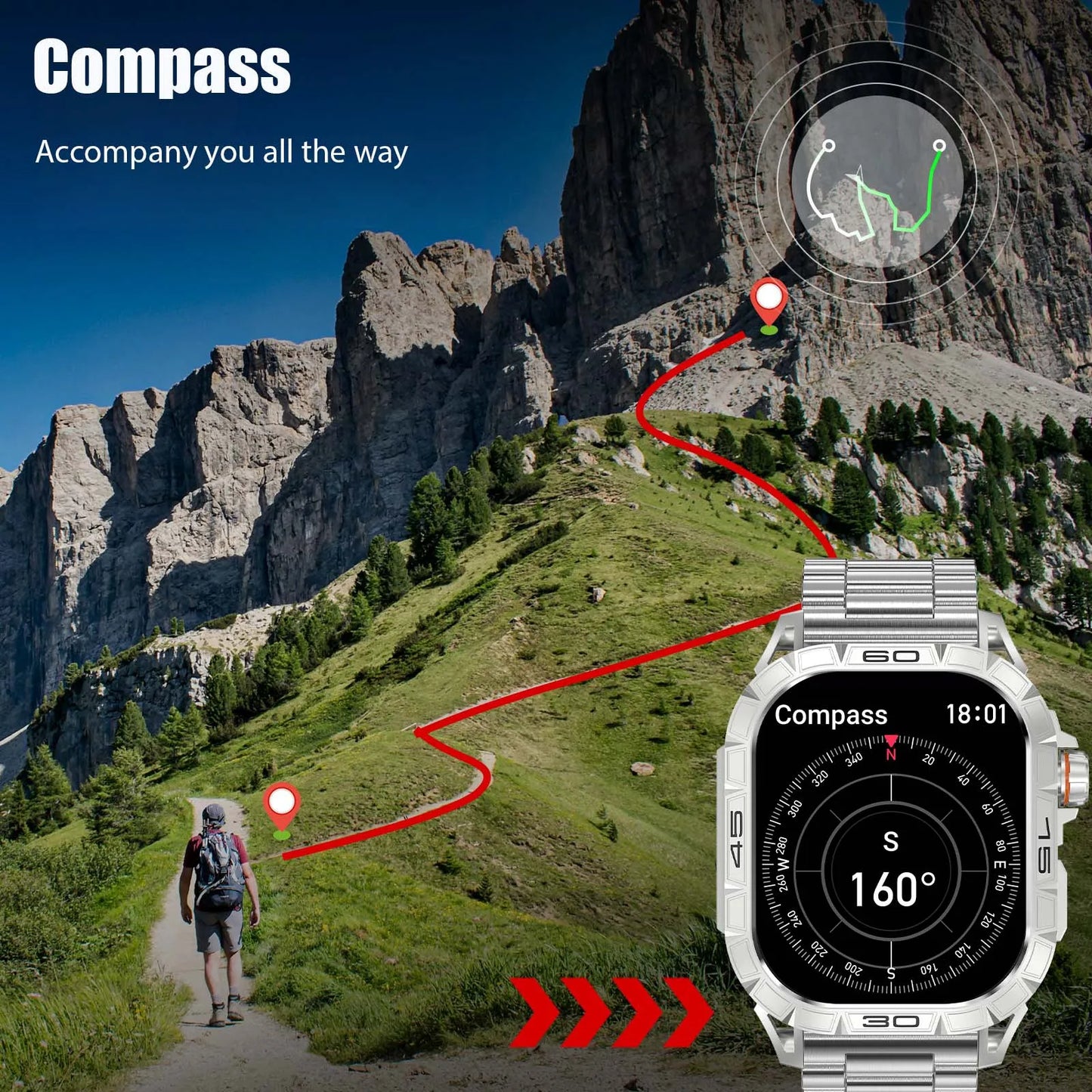 EIGIIS Smartwatch ED Display 100 Plus Sports IP68 Bluetooth K63