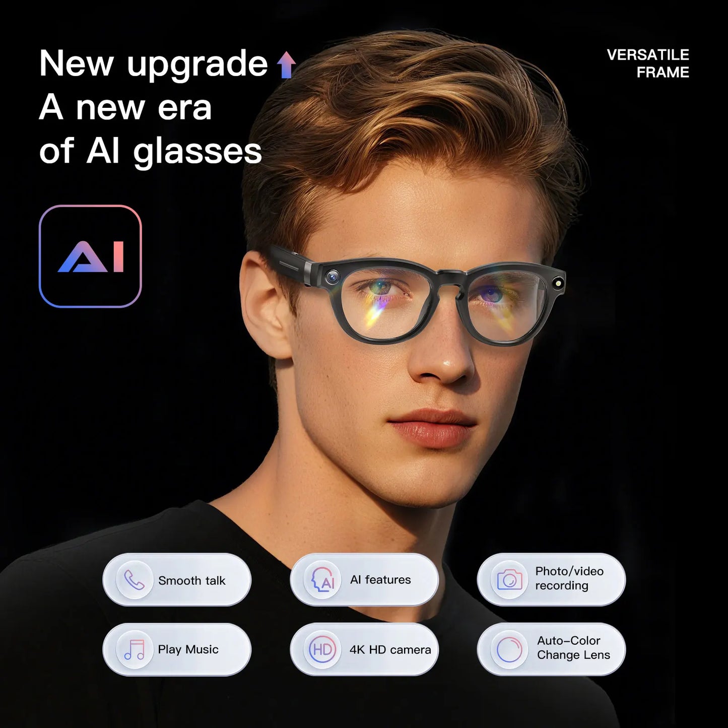 EIGIIS AI Smart Glasses With Bluetooth Calling And Translation