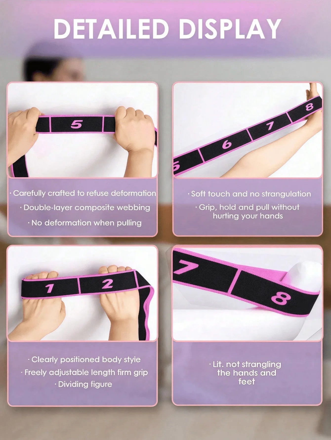 Yoga Elastic Band Fitness Resistance Strap For Pilates And Gymnastics