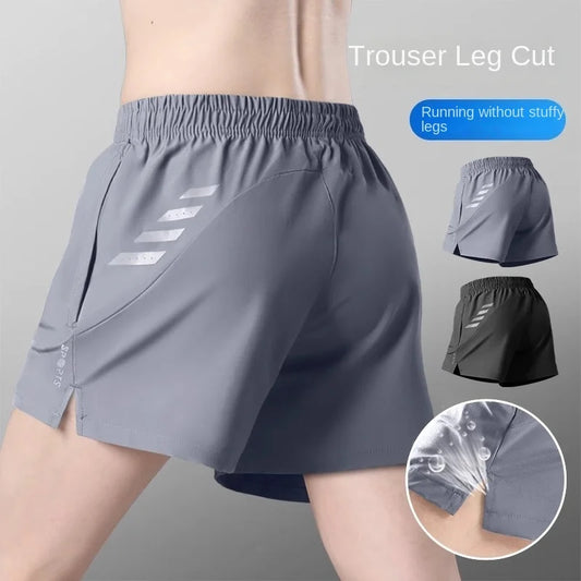 Unisex Three Quarter Running Shorts Quick Dry Mesh