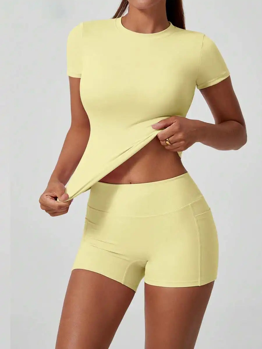 Women's Sweet Sports High Waist Tummy Control Butt Lifting Shorts