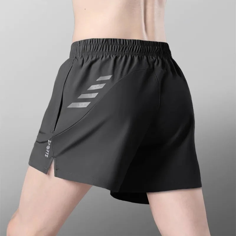 Unisex Three Quarter Running Shorts Quick Dry Mesh