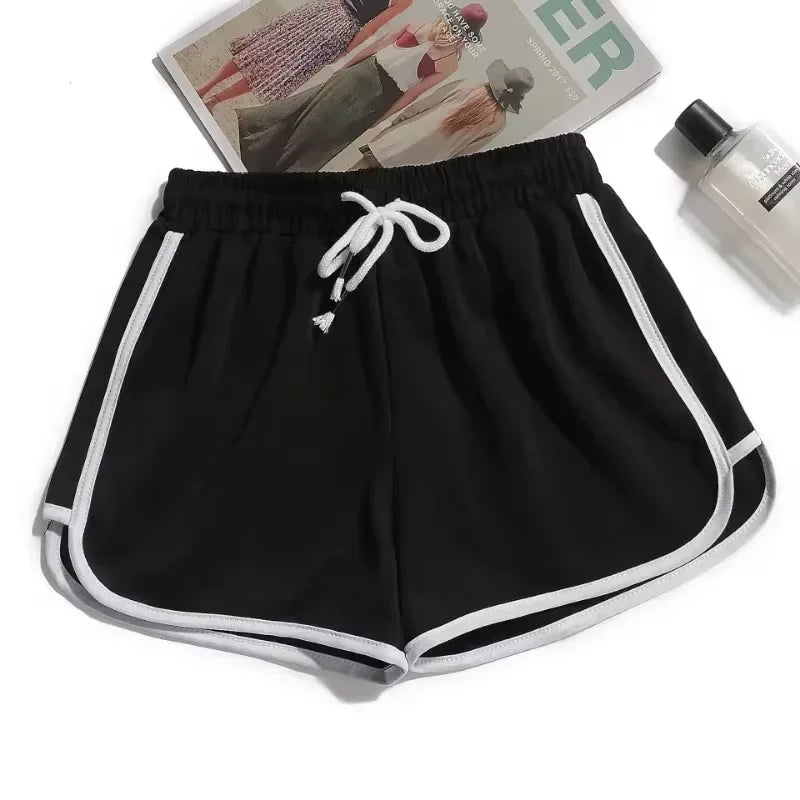Korean Fashion Striped Sports Shorts For Women Casual Summer