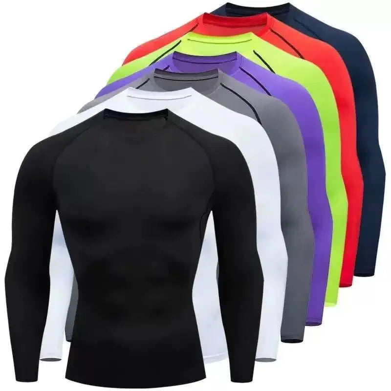 Men's Compression Running Top Long Sleeve Quick Dry Sports Shirt