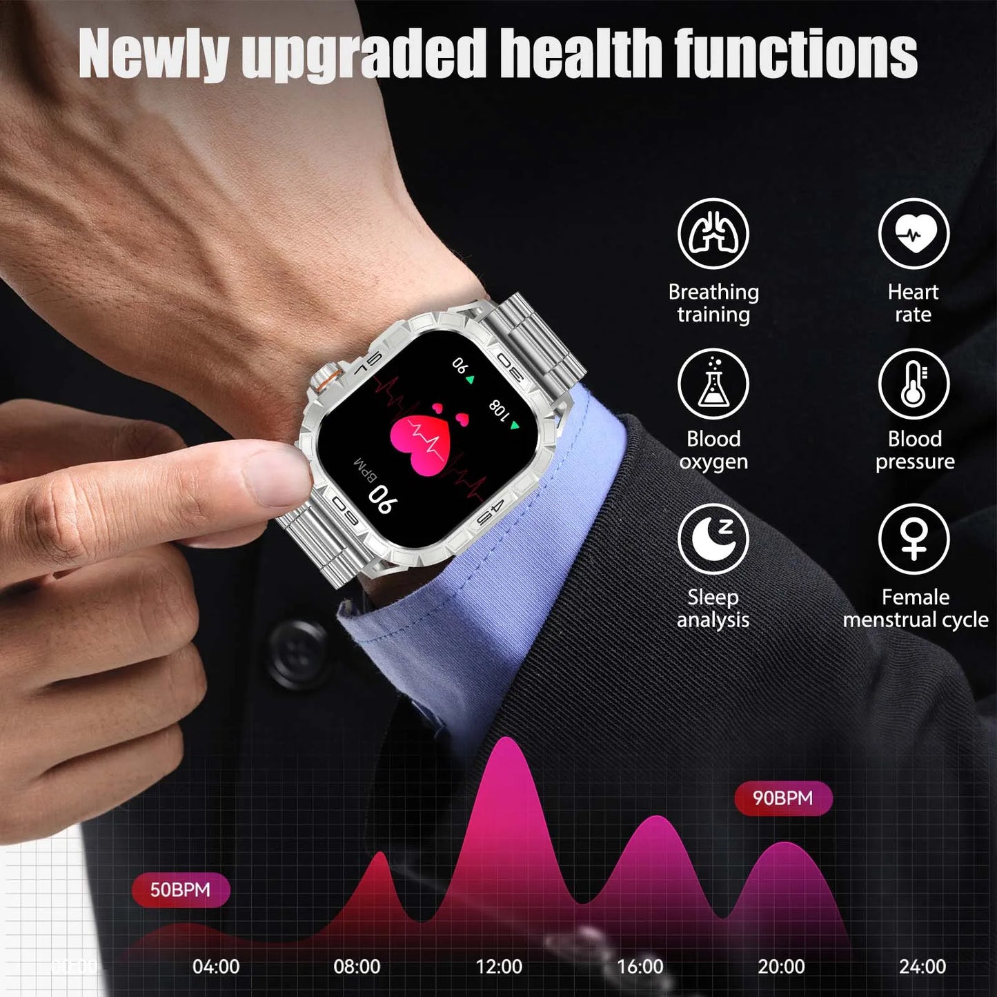 EIGIIS Smartwatch ED Display 100 Plus Sports IP68 Bluetooth K63