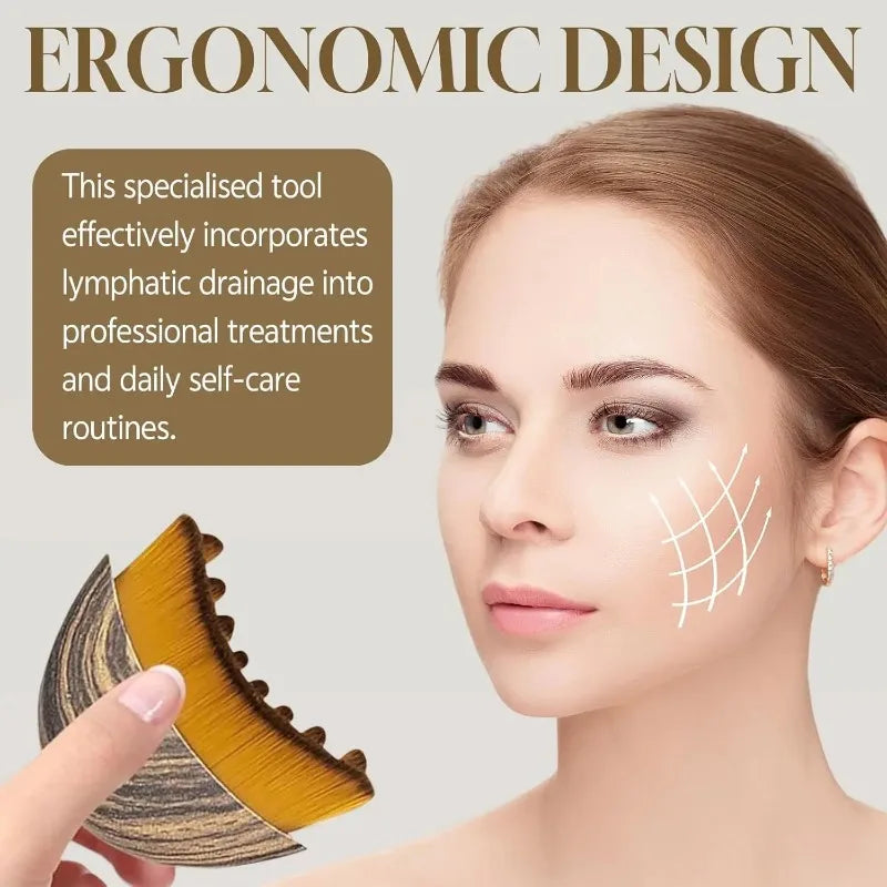 Portable Face and Neck Massage Brush for Facial Contour Sculpting