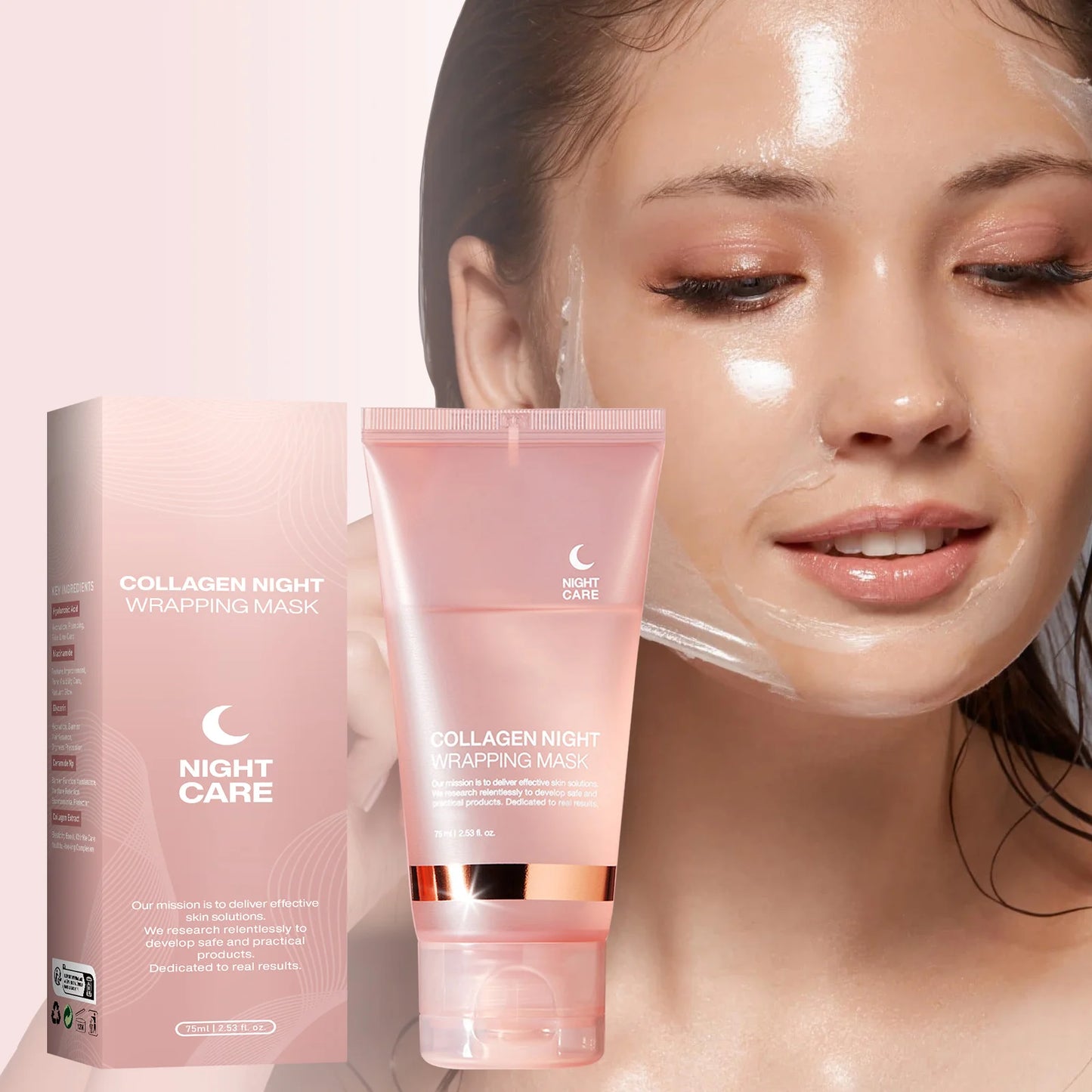 Collagen Night Wrapping Face Mask For Hydration And Elasticity