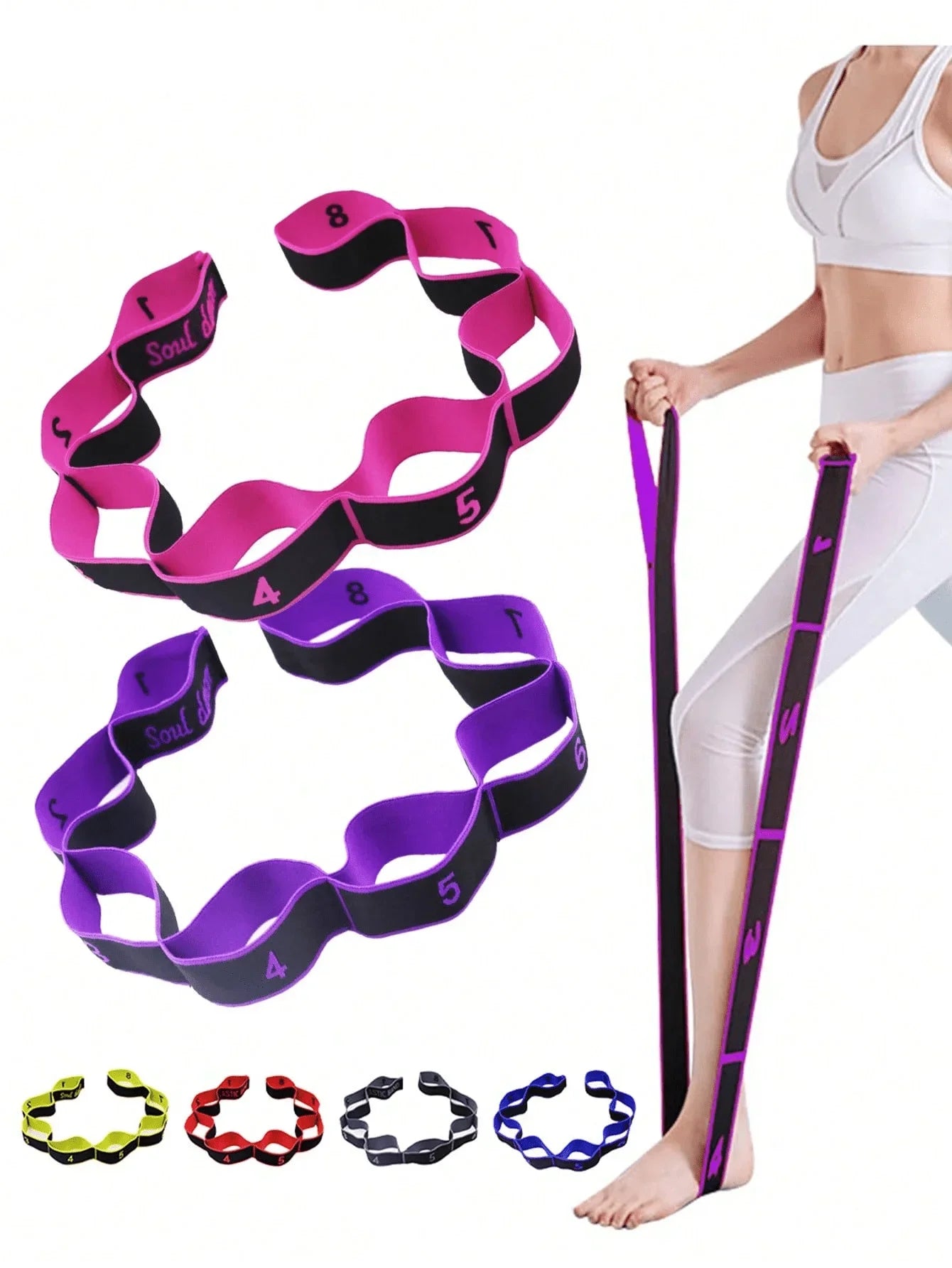 Yoga Elastic Band Fitness Resistance Strap For Pilates And Gymnastics