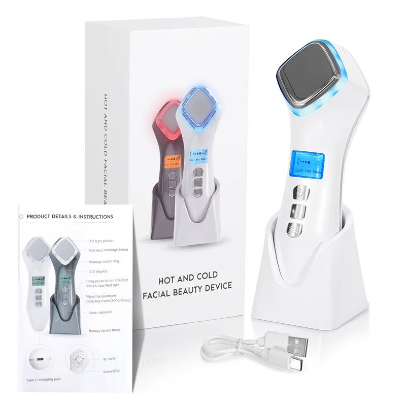 CMH Hot Cold Facial Massager With Light Therapy At Home