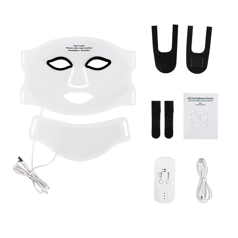 Foreverlily Silicone LED Mask With Neck LED Photon Therapy