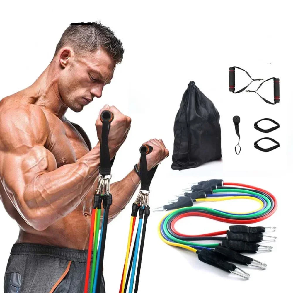 Multifunction Fitness Tension Rope Kit For Stretching And Training