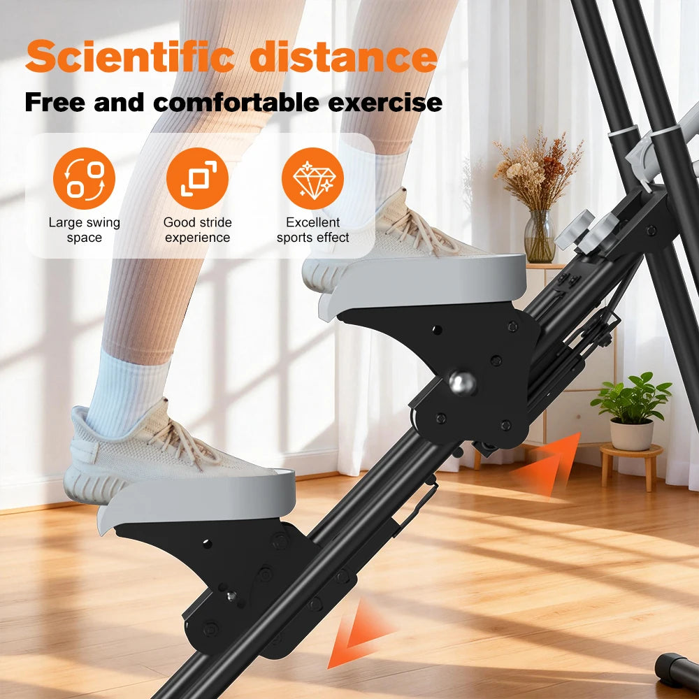 Foldable Stair Stepper For Home Gym With LCD Monitor
