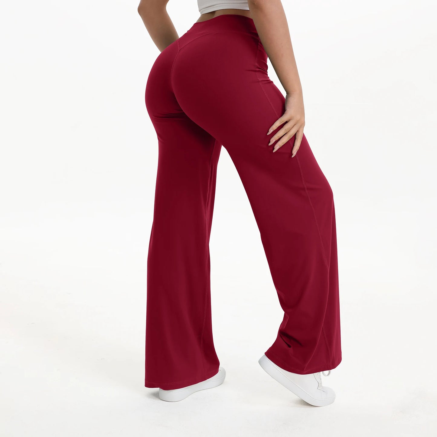 NCLAGEN SoftMotion Straight Leg Bottoms Women Mid Waist Yoga Pants