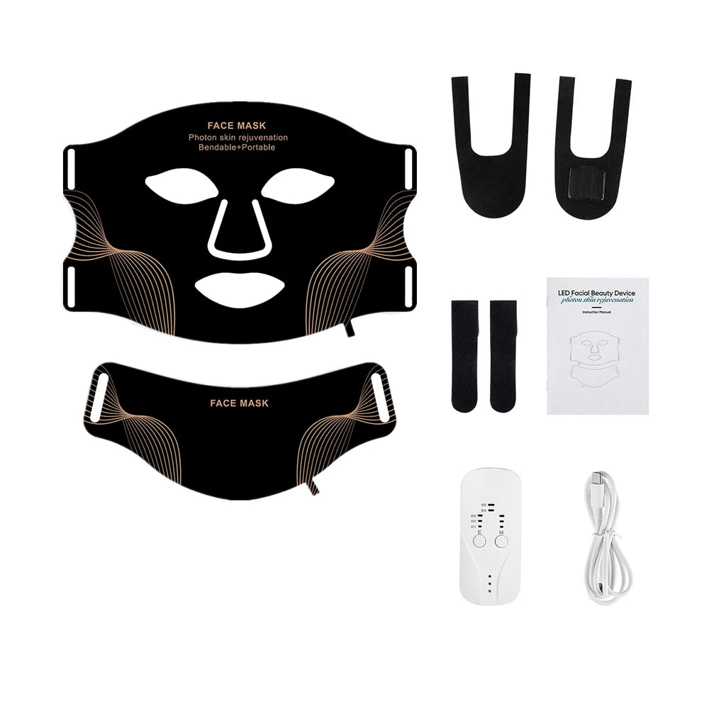 Foreverlily Silicone LED Mask With Neck LED Photon Therapy