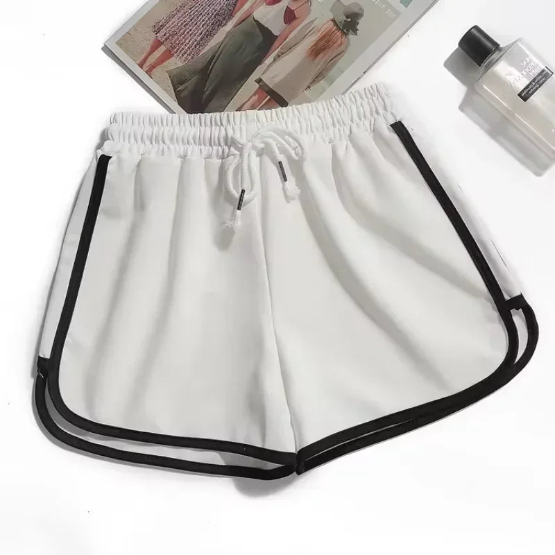 Korean Fashion Striped Sports Shorts For Women Casual Summer