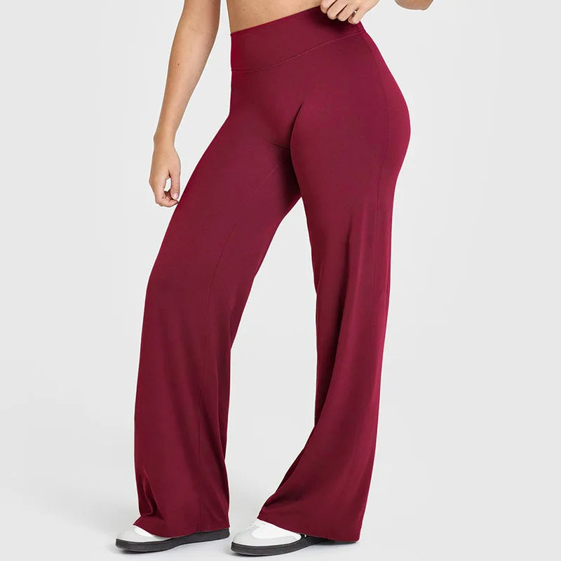 NCLAGEN SoftMotion Straight Leg Bottoms Women Mid Waist Yoga Pants