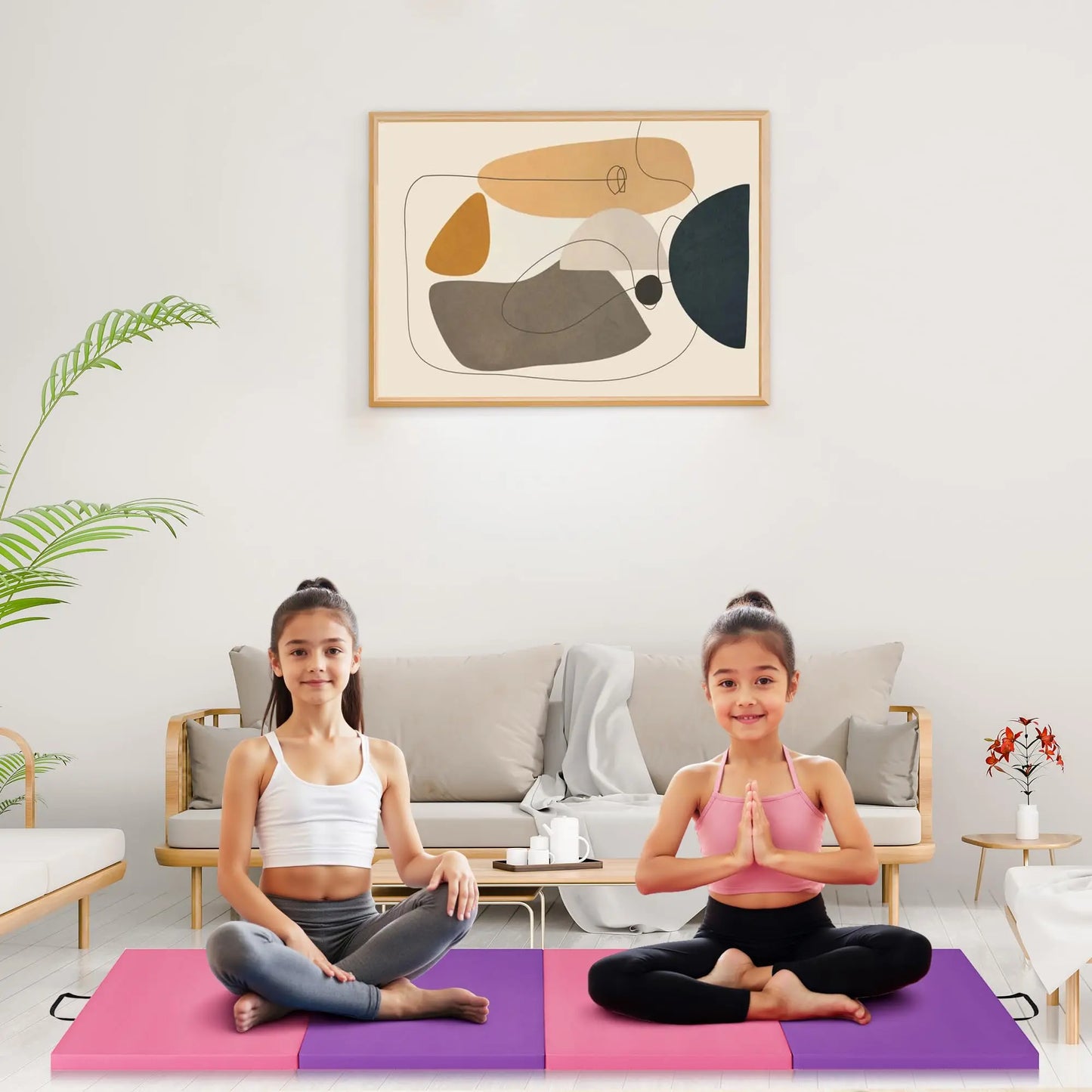HiMISS Gymnastics Mat Tumbling Mats Home Gym Yoga Pilates