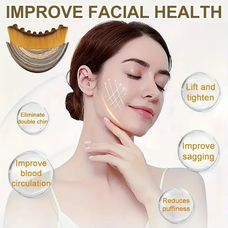 Portable Face and Neck Massage Brush for Facial Contour Sculpting