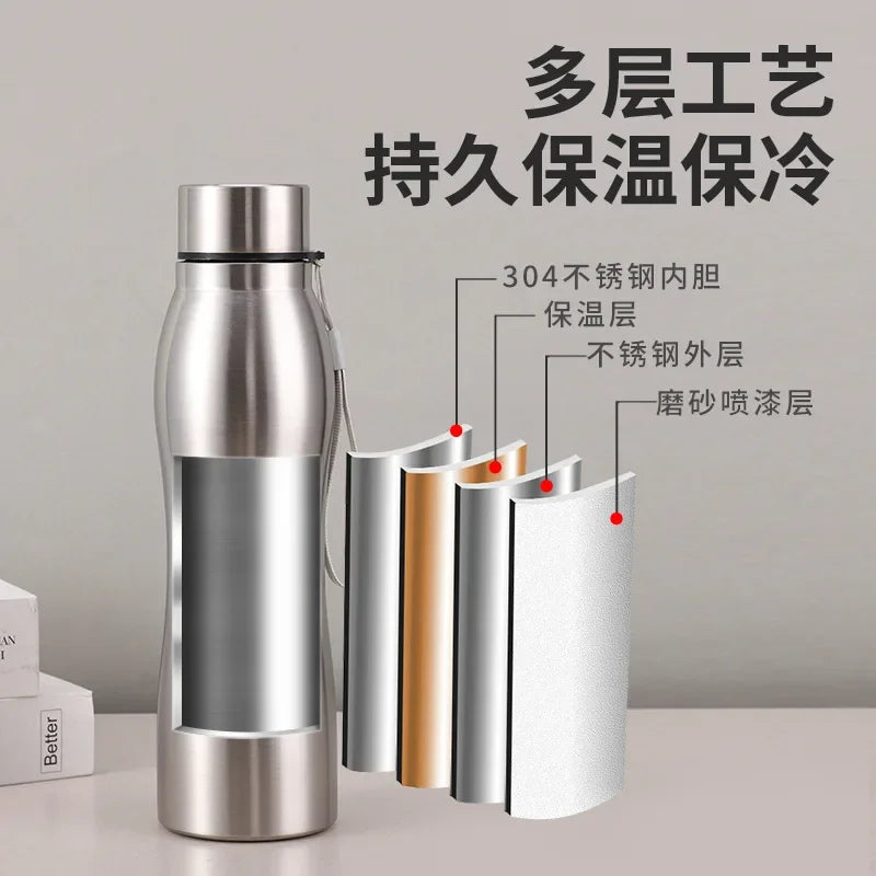 Stainless Steel Sport Water Bottle Vacuum Flask For Outdoor Use