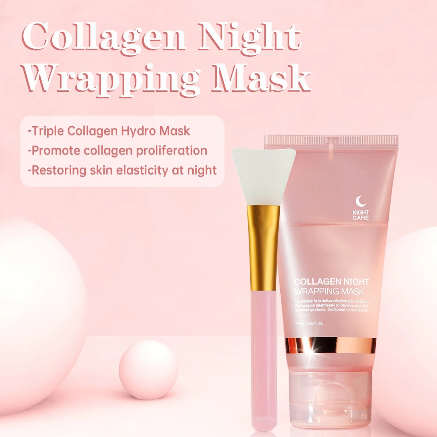 Collagen Night Wrapping Face Mask For Hydration And Elasticity