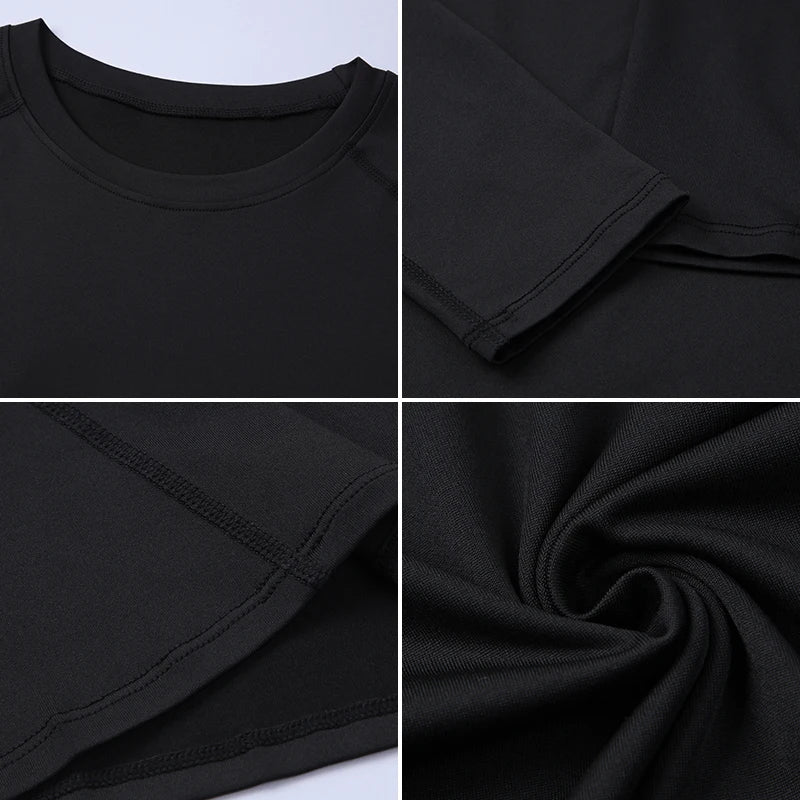 Men's Compression Running Top Long Sleeve Quick Dry Sports Shirt