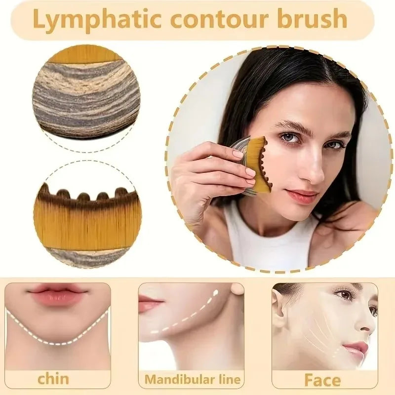Portable Face and Neck Massage Brush for Facial Contour Sculpting