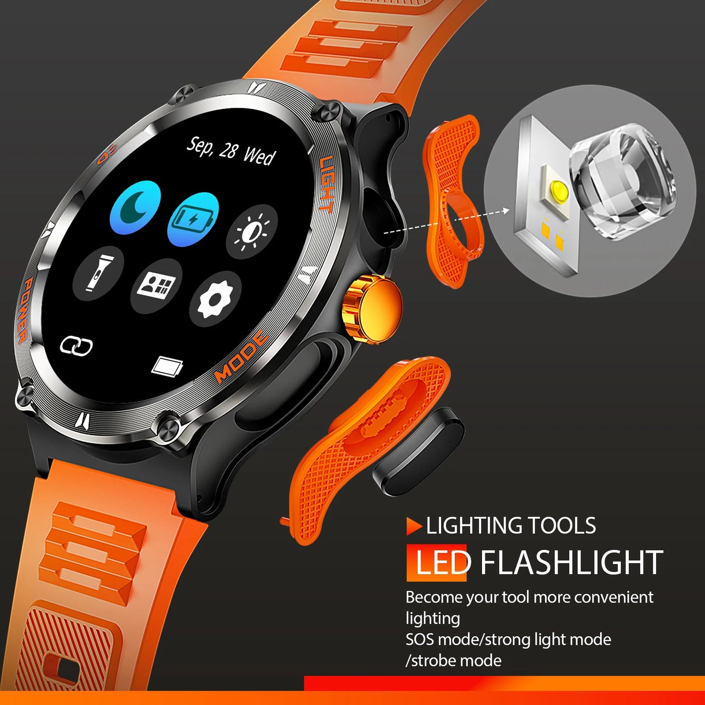 EIGIIS Smart Watch 3ATM Waterproof Health Heart Rate Sleep Tracker