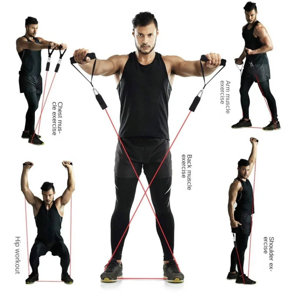 Multifunction Fitness Tension Rope Kit For Stretching And Training