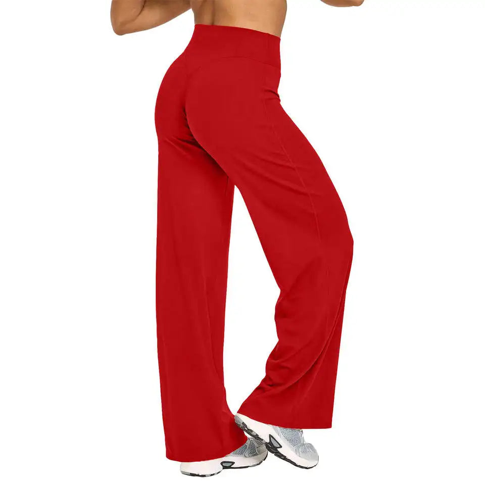 NCLAGEN SoftMotion Mid Waist Straight Leg Yoga Pants For Women
