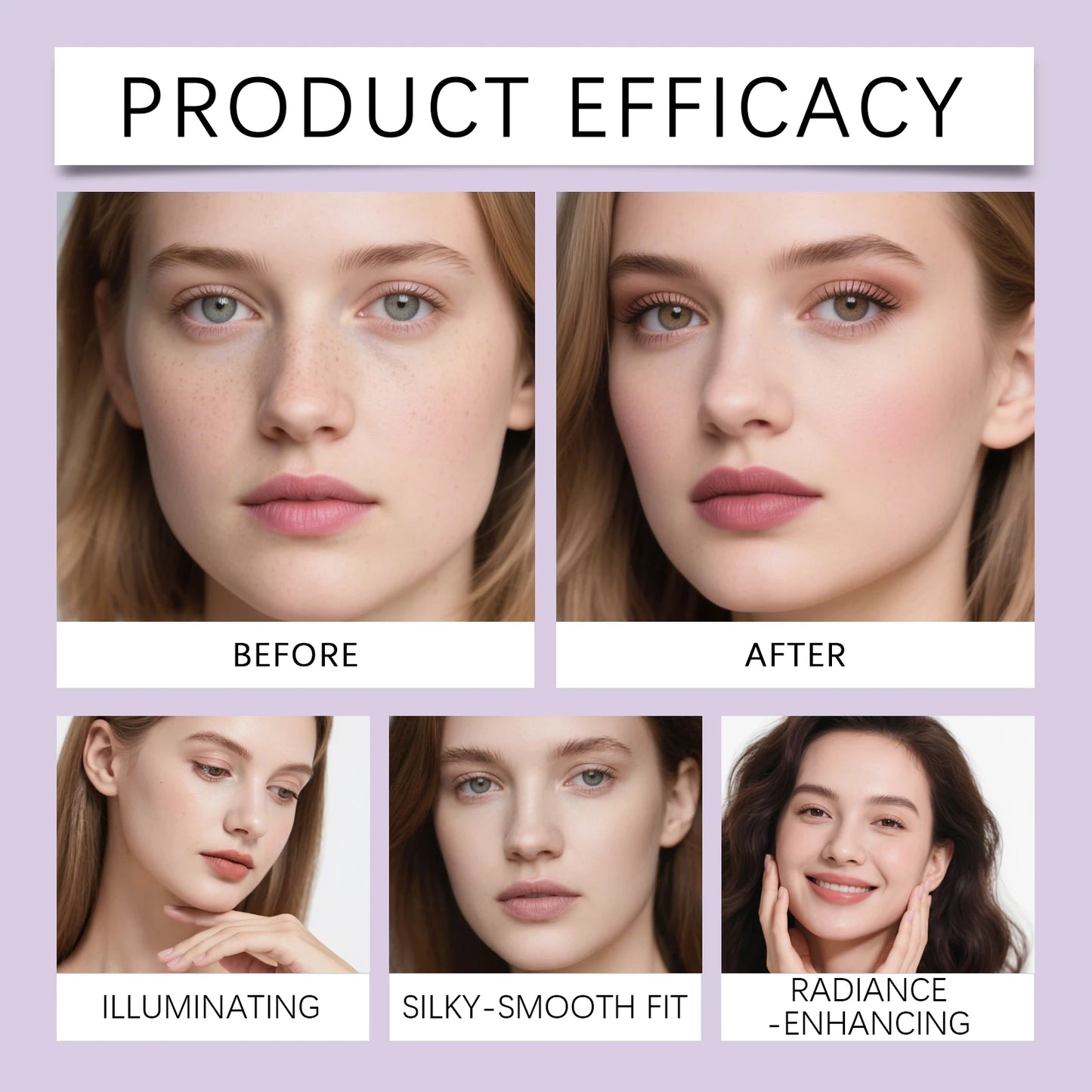 Zephoco 2In1 Highlighting Eye and Cheek Palette Four Colors