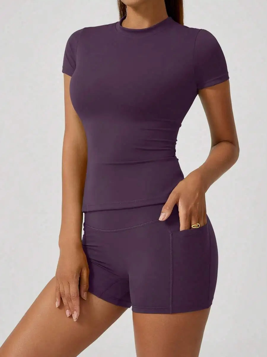 Women's Sweet Sports High Waist Tummy Control Butt Lifting Shorts