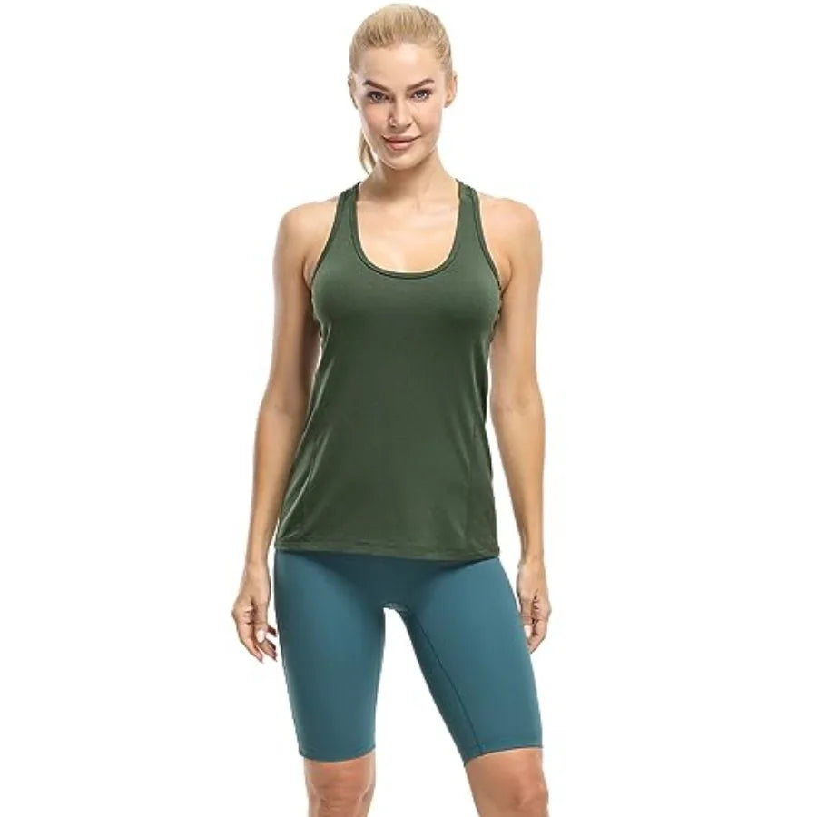 Icyzone Women's Racerback Workout Tank Tops Pack of 3