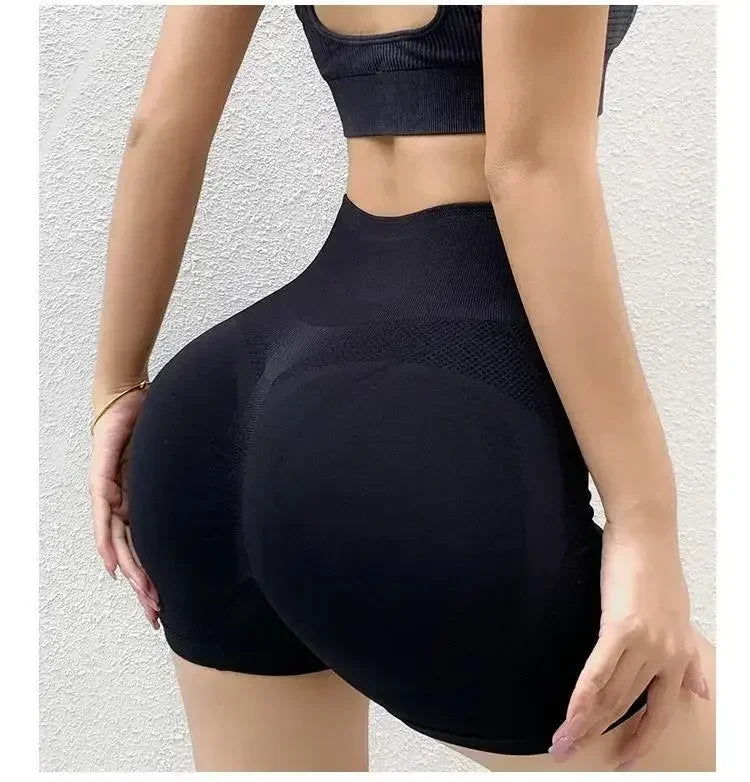 Women Yoga Set Seamless Sports Bra And Shorts For Fitness