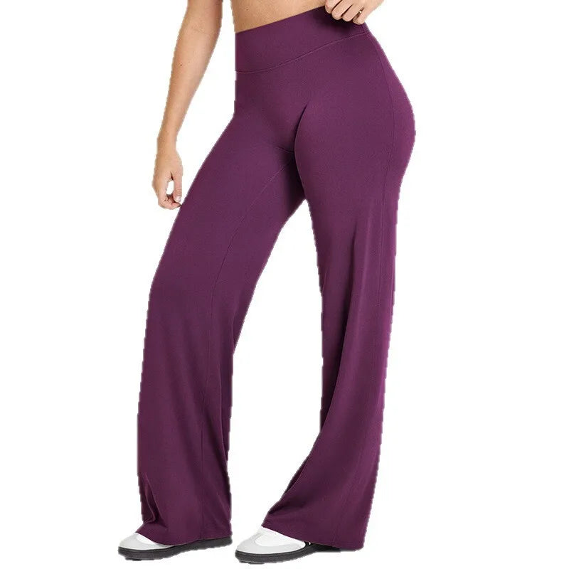 NCLAGEN SoftMotion Straight Leg Bottoms Women Mid Waist Yoga Pants