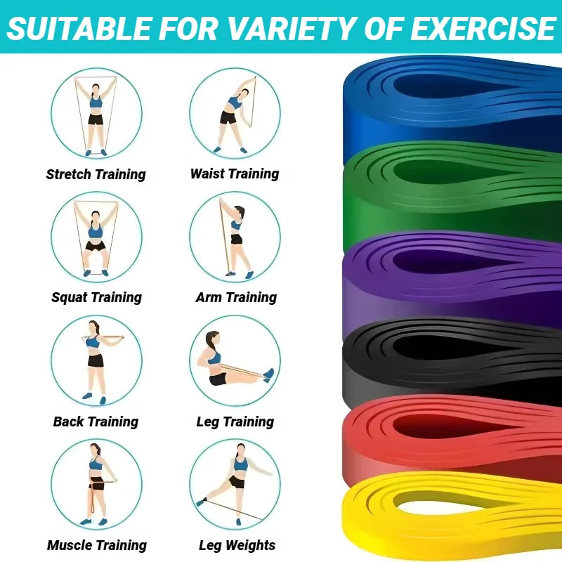 Elastic Resistance Band Set Tpe For Strength Training And Yoga