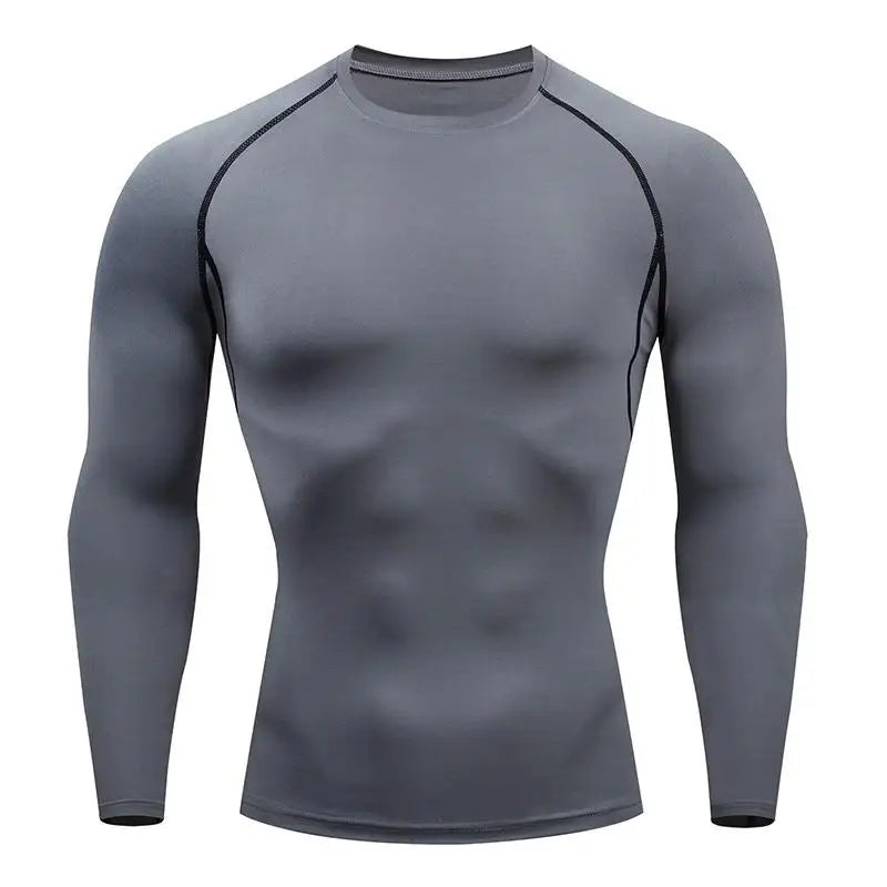 Men's Compression Running Top Long Sleeve Quick Dry Sports Shirt