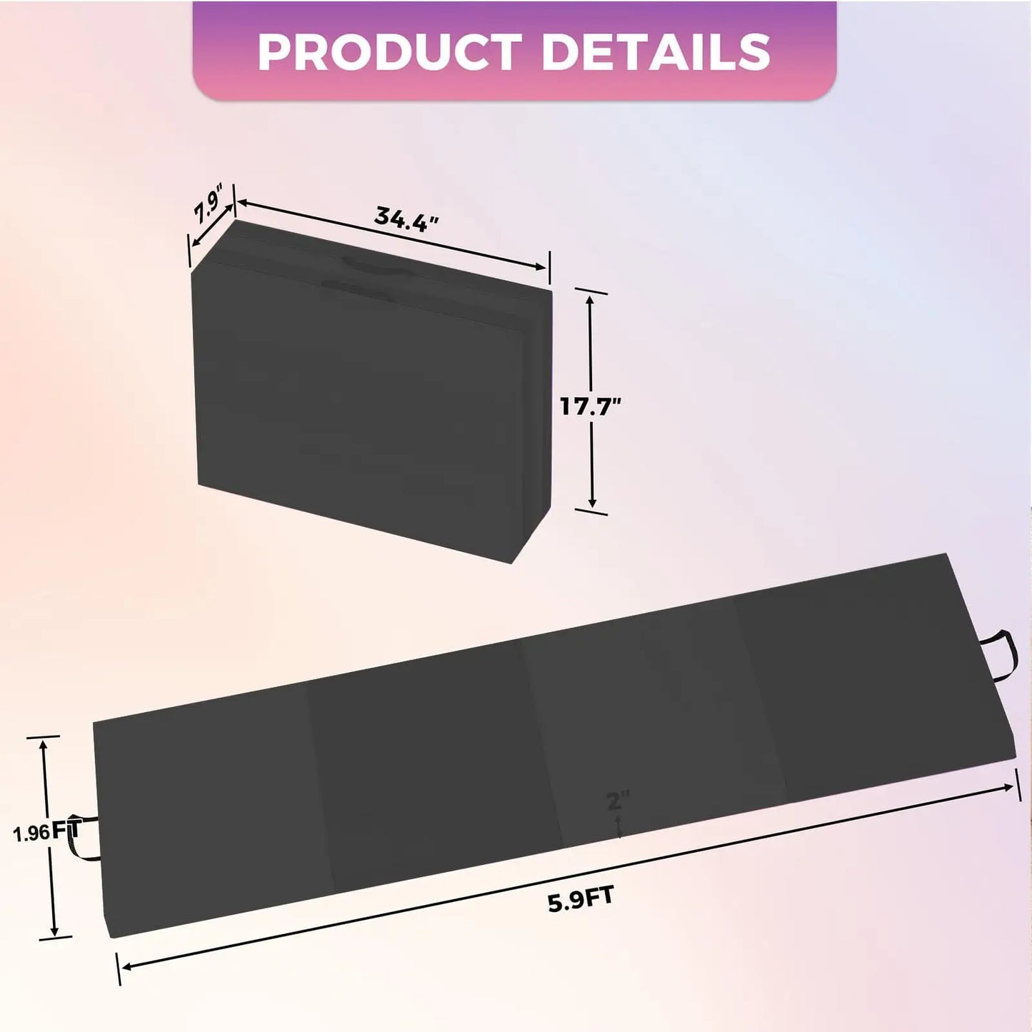 HiMISS Gymnastics Mat Tumbling Mats Home Gym Yoga Pilates