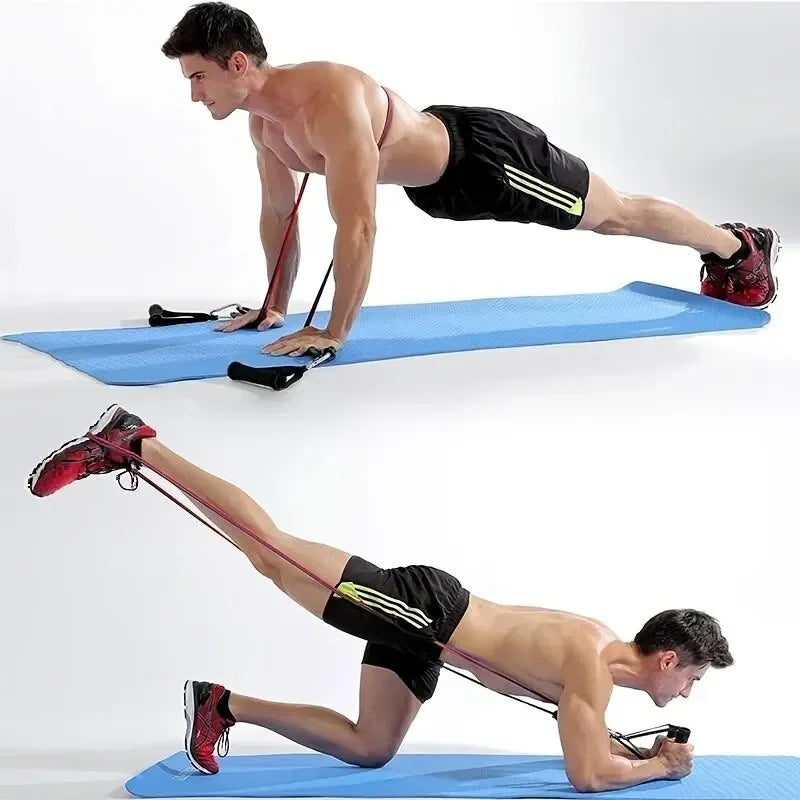 Multifunction Fitness Tension Rope Kit For Stretching And Training