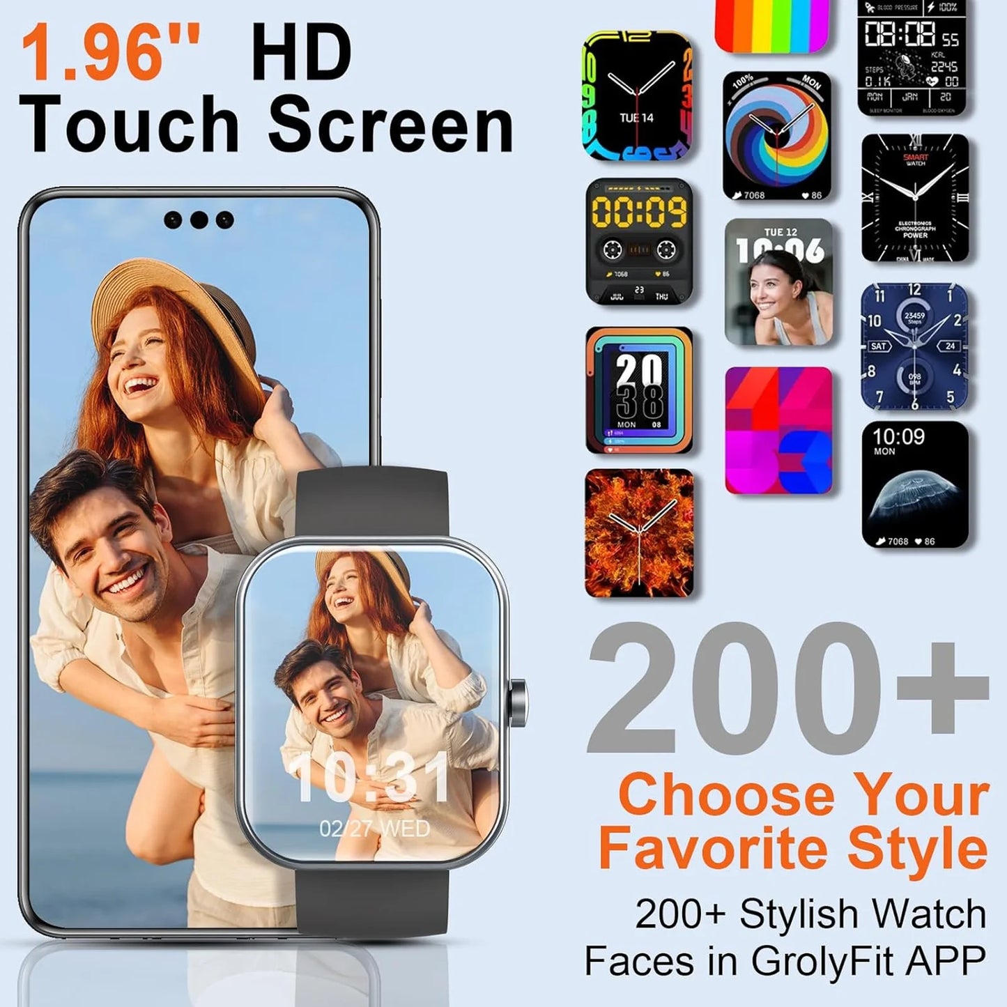 Nerunsa Smart Watch With Answer Calls 100 Sport Modes