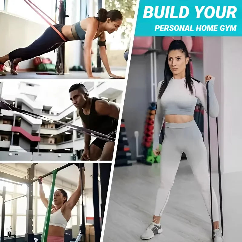 Elastic Resistance Band Set Tpe For Strength Training And Yoga