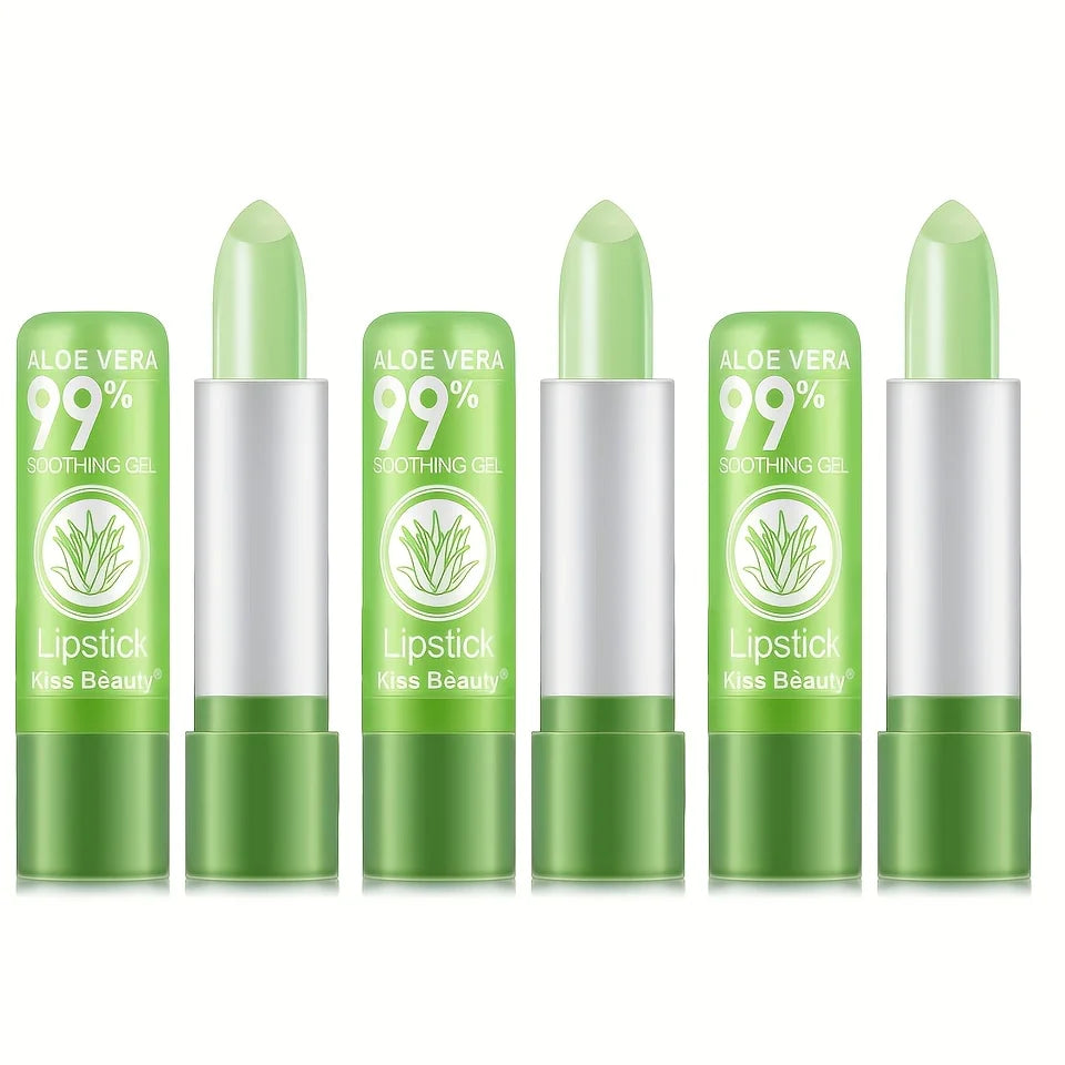 Aloe Vera Lip Balm Moisturizing Waterproof Color-Changing Lipstick
