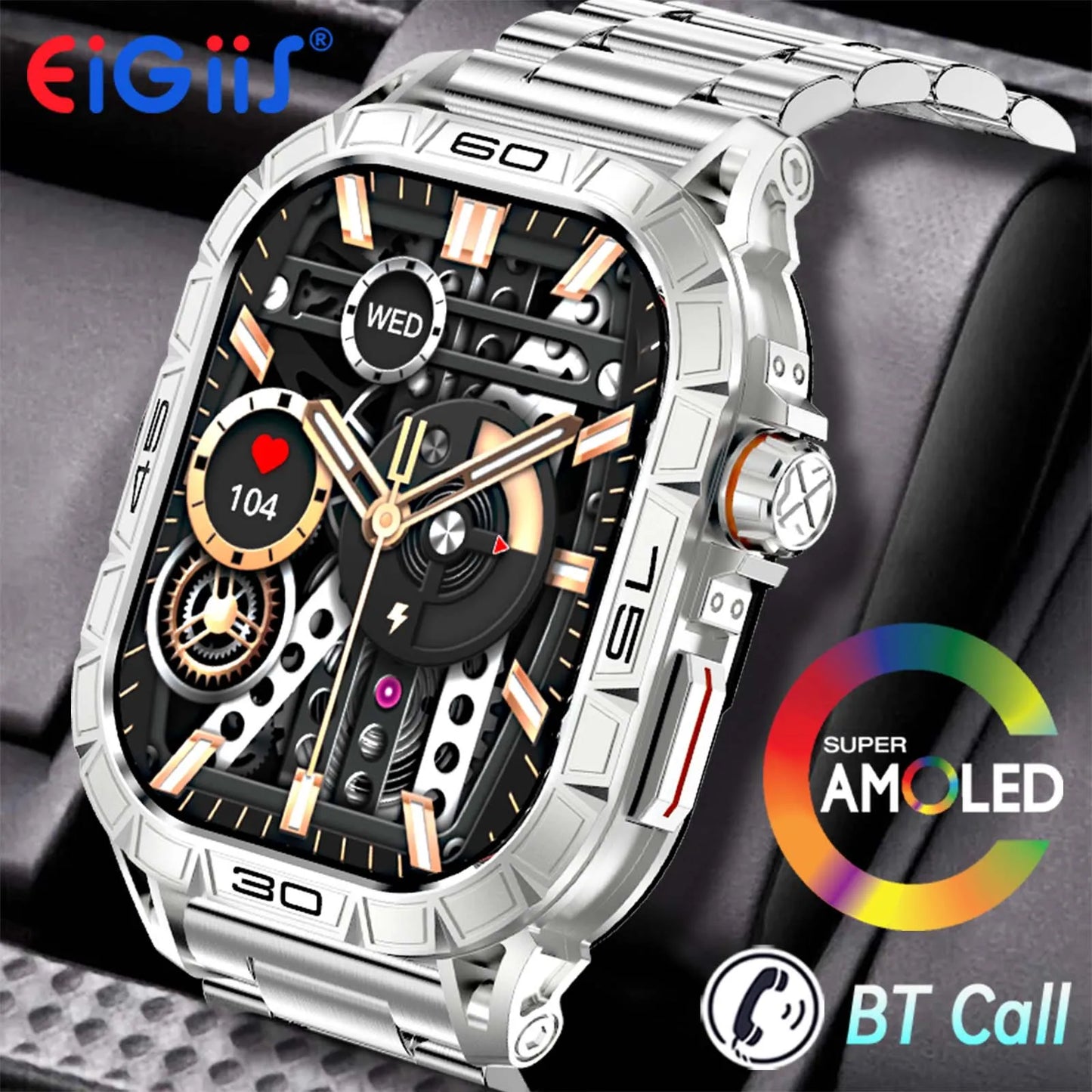 EIGIIS Smartwatch ED Display 100 Plus Sports IP68 Bluetooth K63