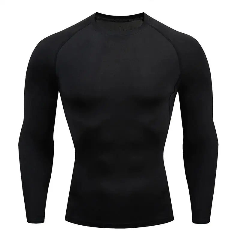 Men's Compression Running Top Long Sleeve Quick Dry Sports Shirt