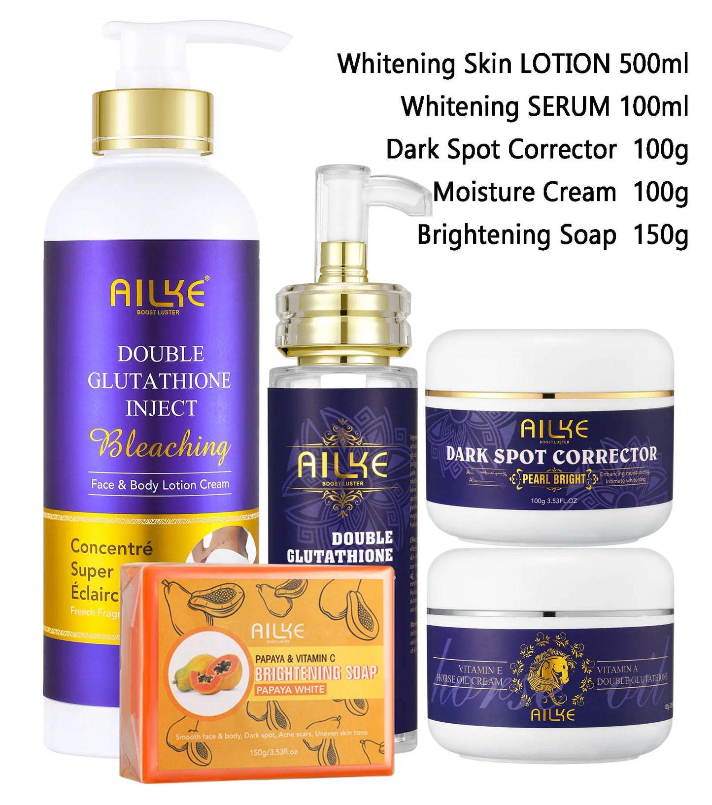 AILKE Whitening Skin Care With Double Glutathione Niacinamide