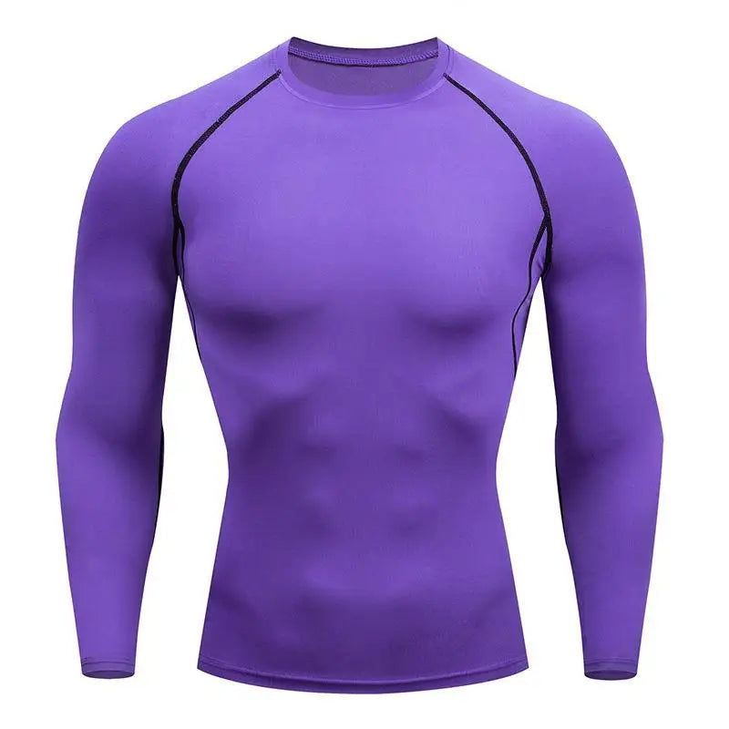 Men's Compression Running Top Long Sleeve Quick Dry Sports Shirt