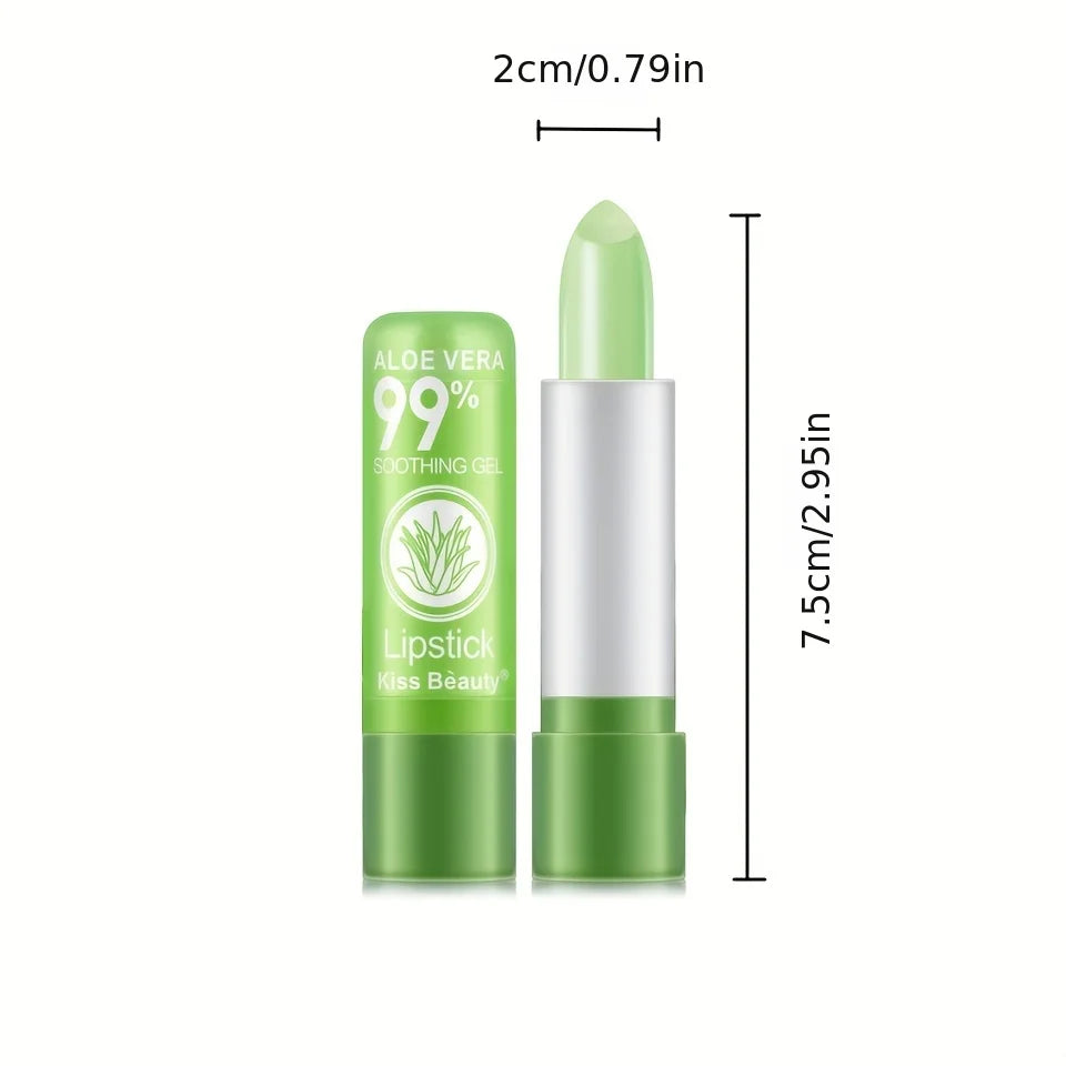 Aloe Vera Lip Balm Moisturizing Waterproof Color-Changing Lipstick