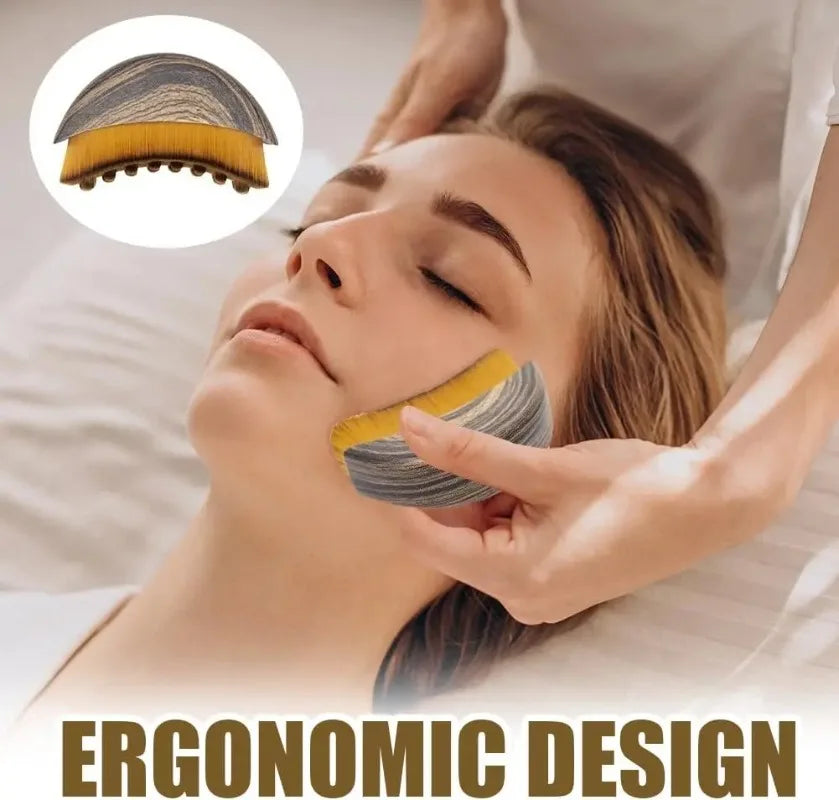 Portable Face and Neck Massage Brush for Facial Contour Sculpting